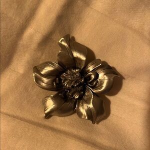 Vintage pewter brooch